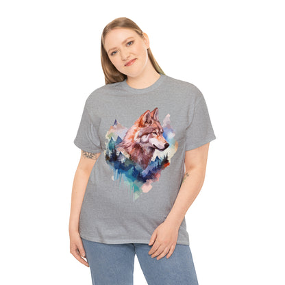 Wolf Double Exposure T-shirt