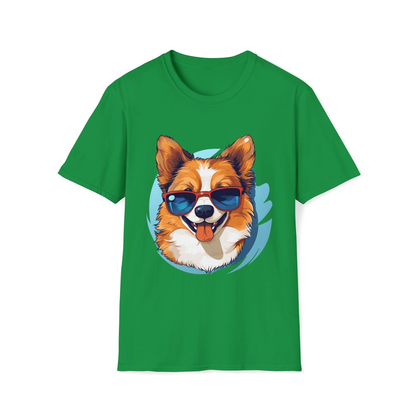 cute happy dog wearing sunglasses T-Shirt