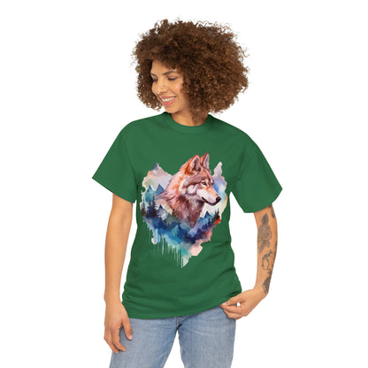 Wolf Double Exposure T-shirt