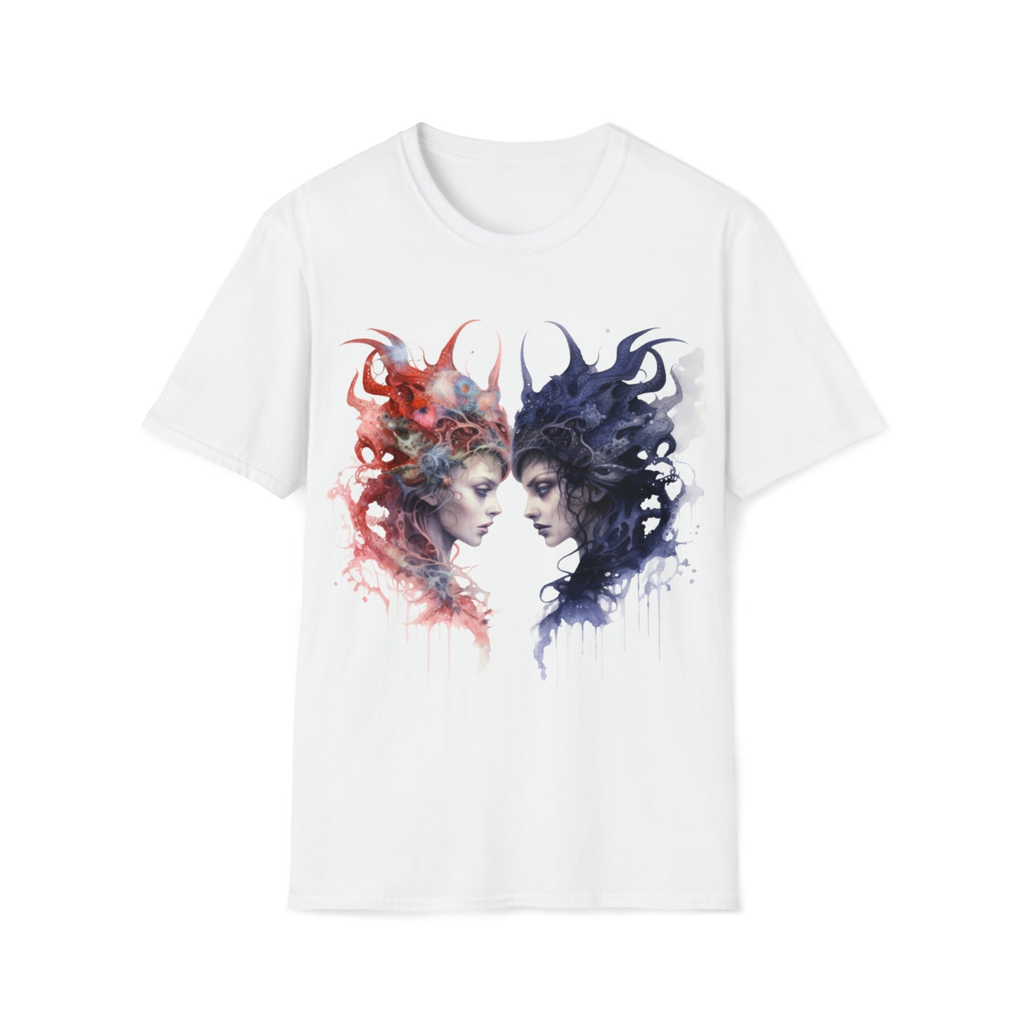 Cosmic Horror Dark Fairies Watercolor Art Tee Shirt