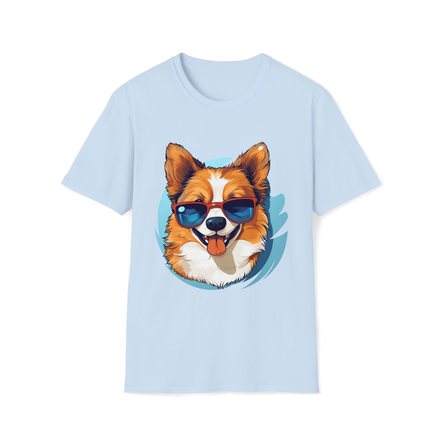 cute happy dog wearing sunglasses T-Shirt