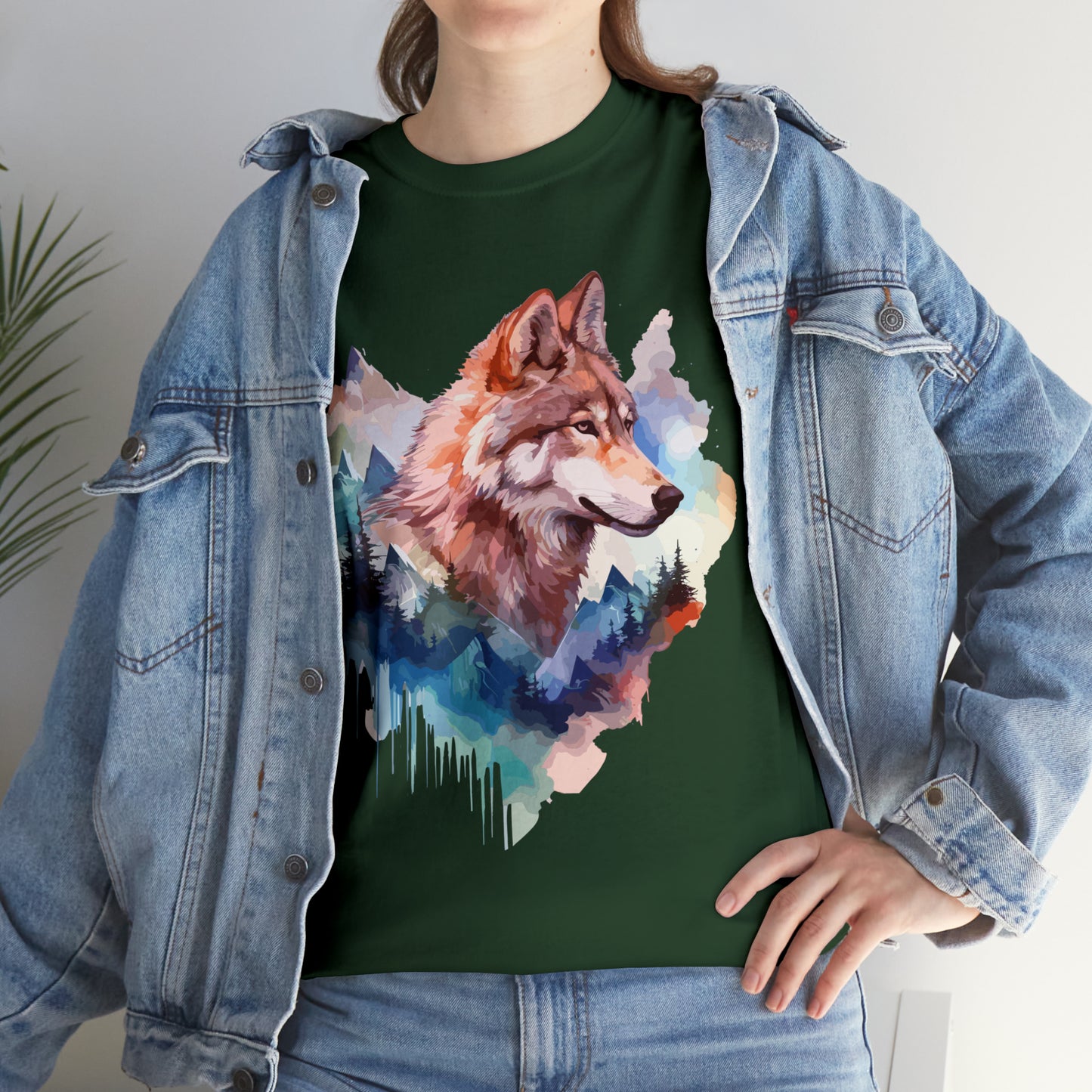 Wolf Double Exposure T-shirt