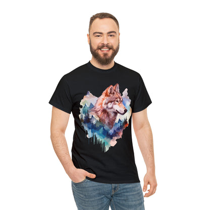 Wolf Double Exposure T-shirt