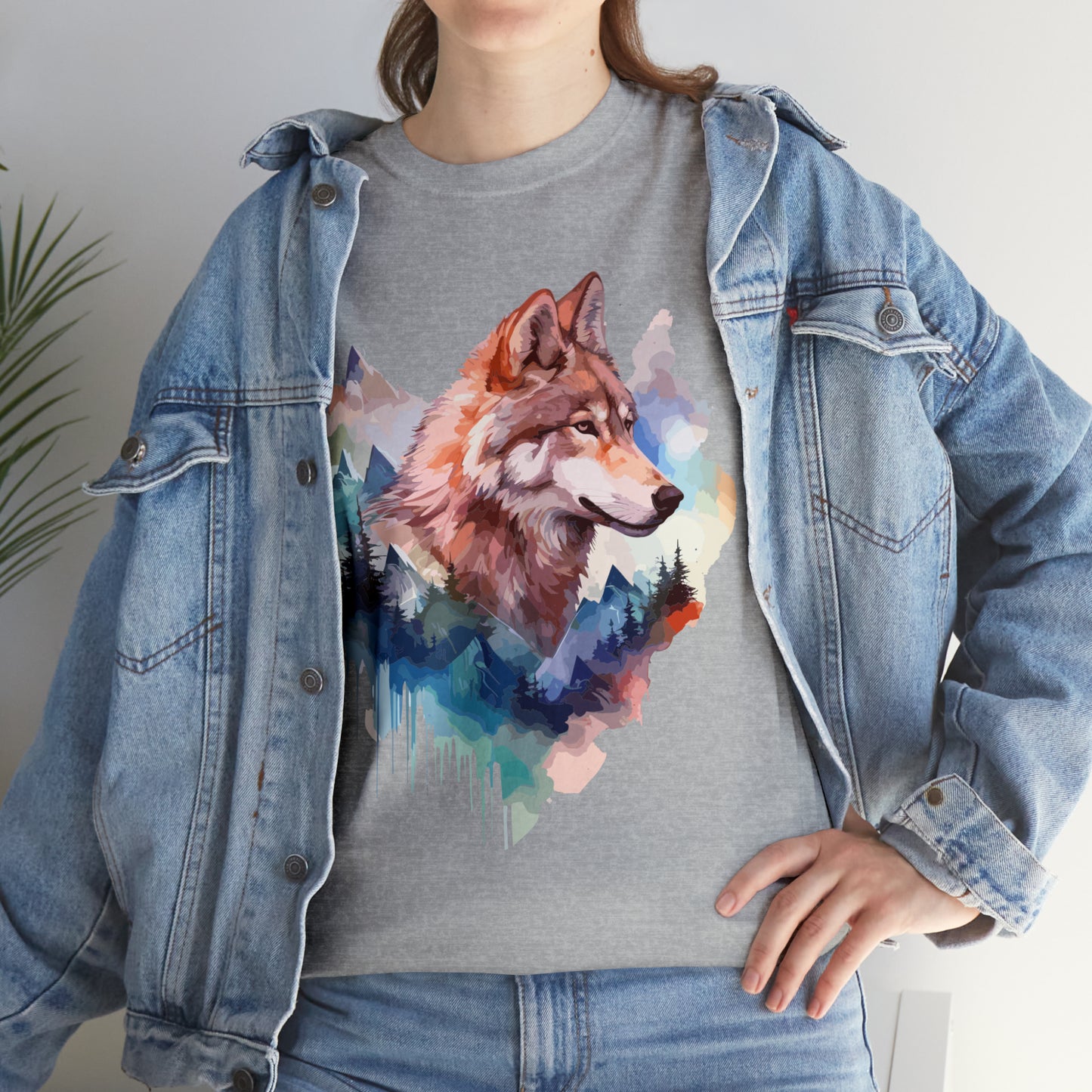 Wolf Double Exposure T-shirt