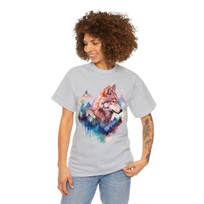 Wolf Double Exposure T-shirt