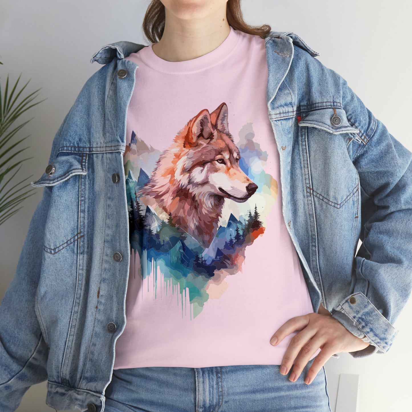 Wolf Double Exposure T-shirt