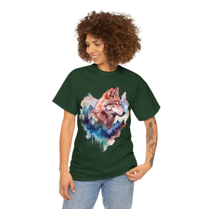 Wolf Double Exposure T-shirt