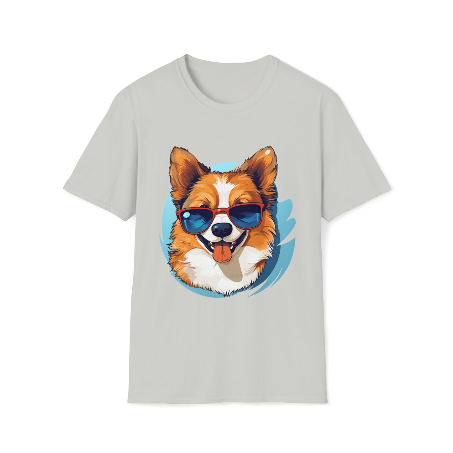 cute happy dog wearing sunglasses T-Shirt