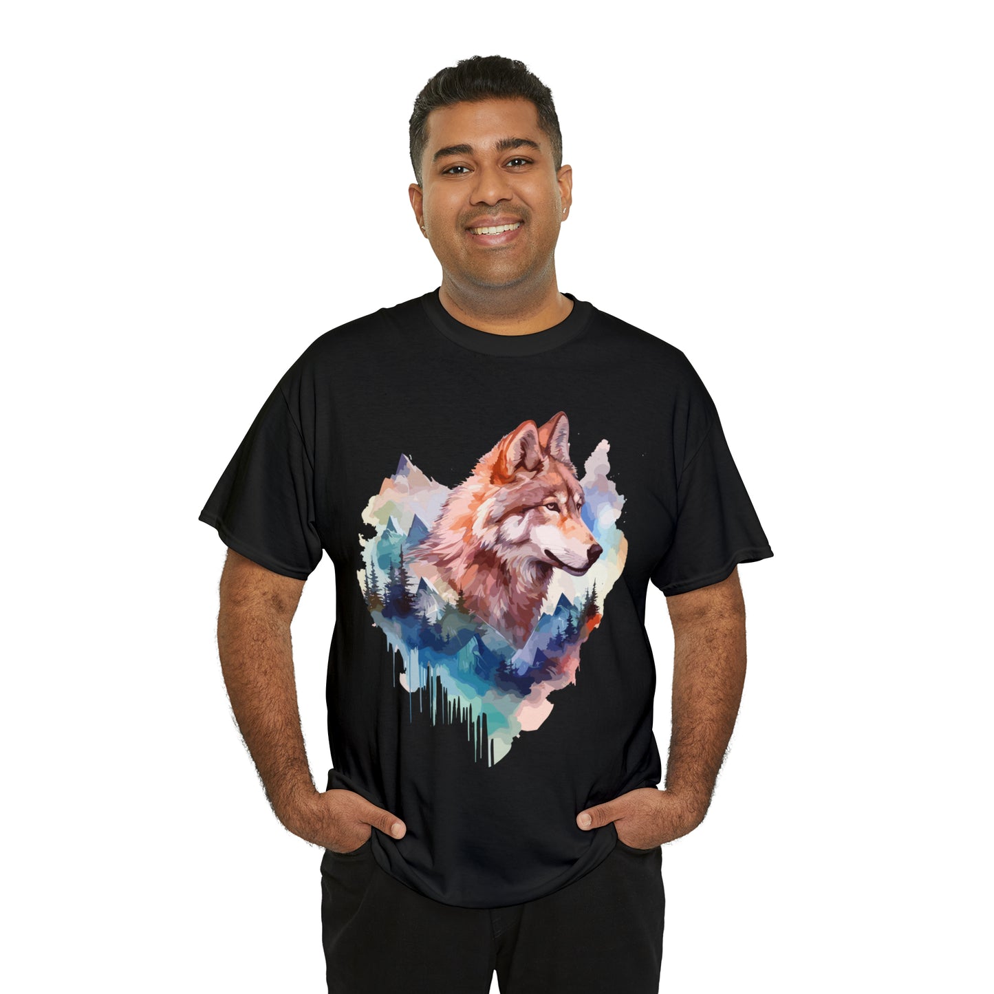 Wolf Double Exposure T-shirt