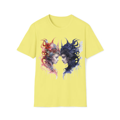 Cosmic Horror Dark Fairies Watercolor Art Tee Shirt