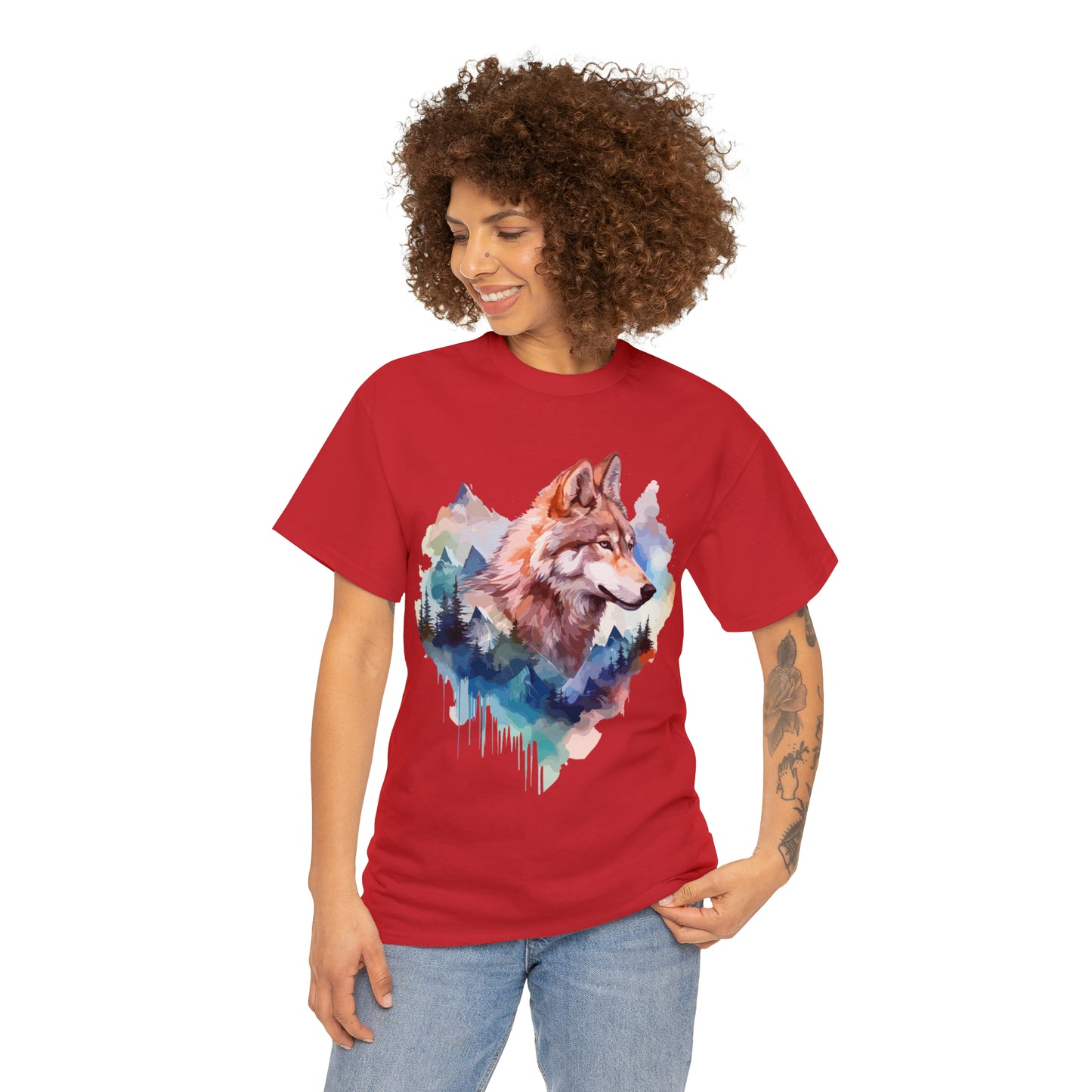 Wolf Double Exposure T-shirt