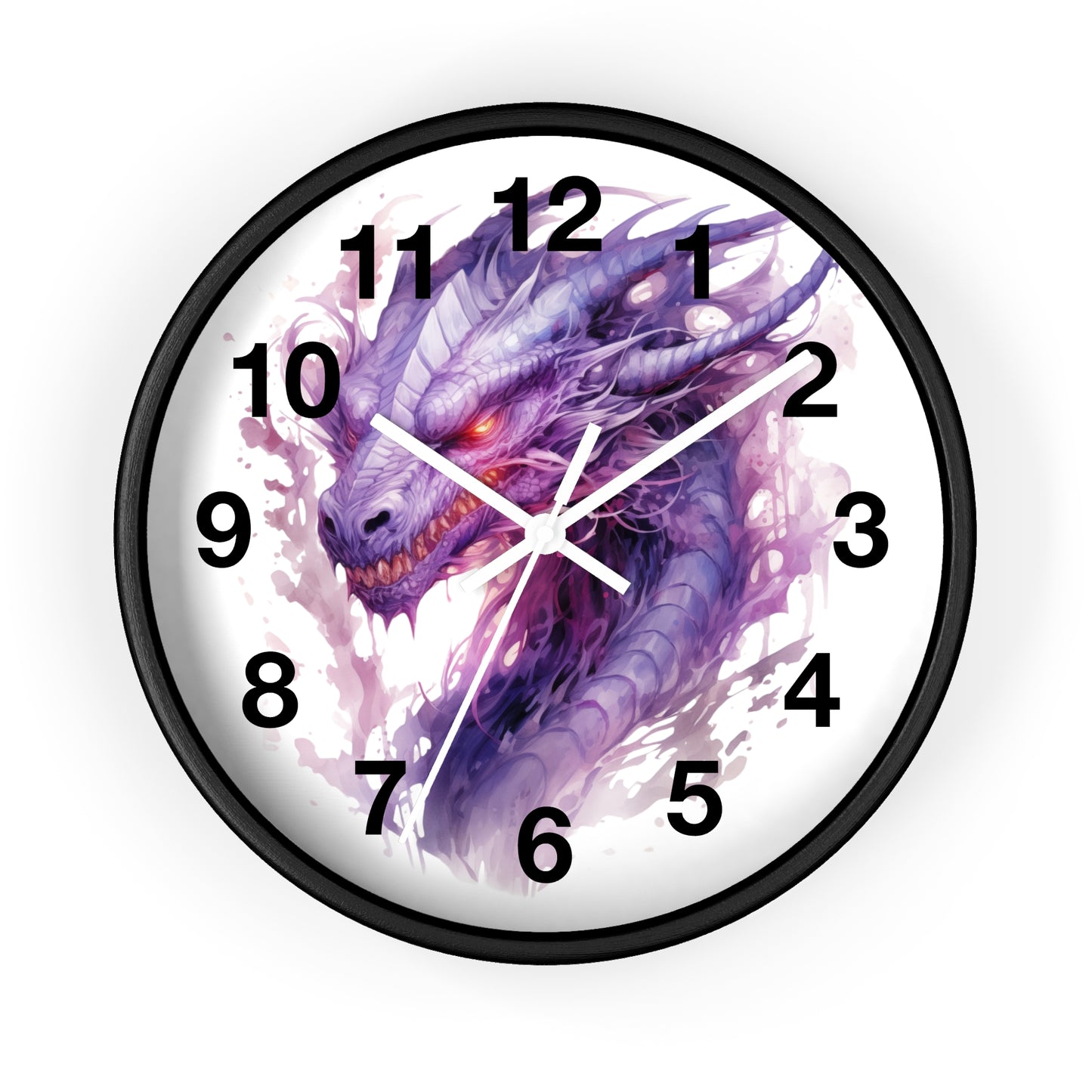 Purple Dragon Wall Clock - Unique Timepiece with Mystical Charm