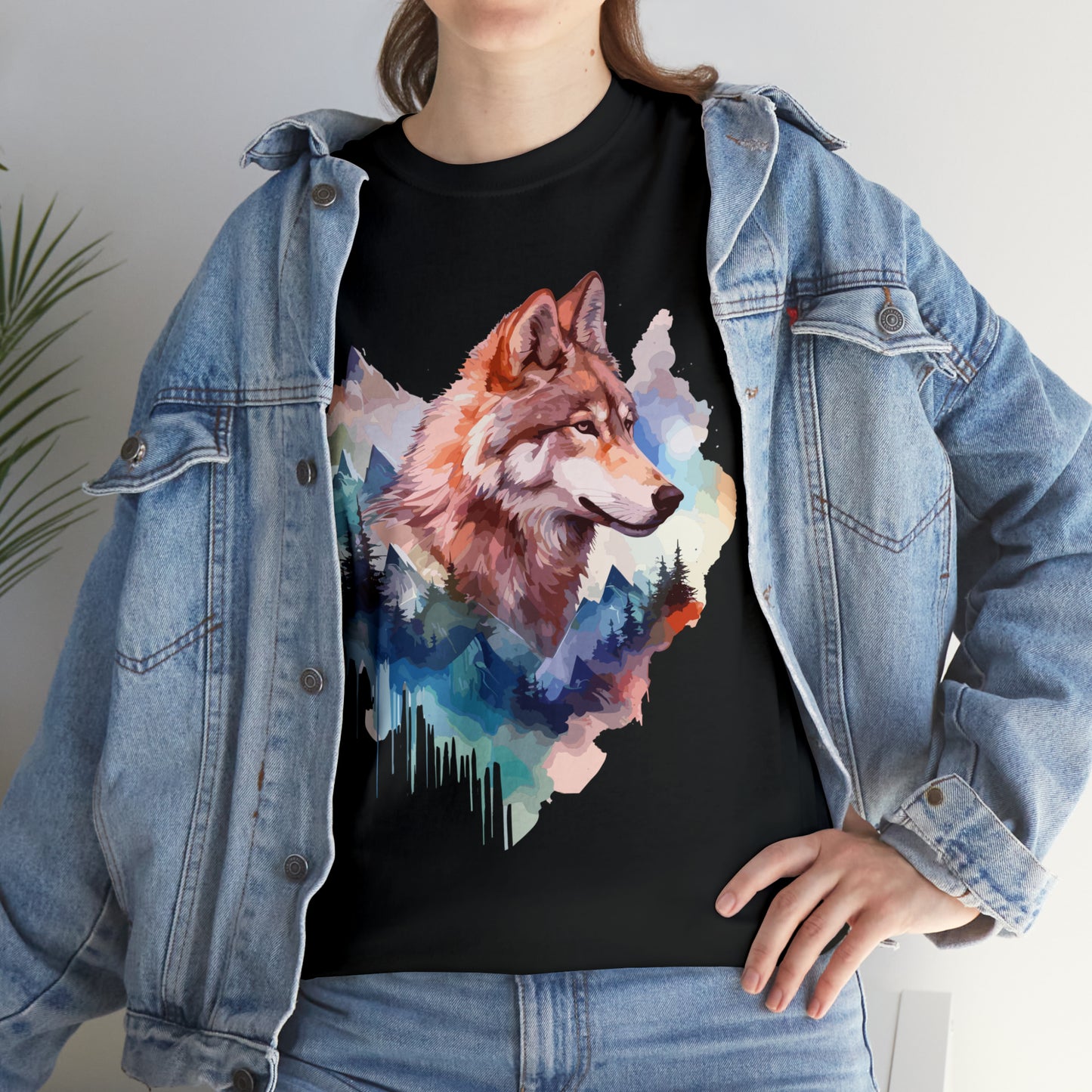 Wolf Double Exposure T-shirt