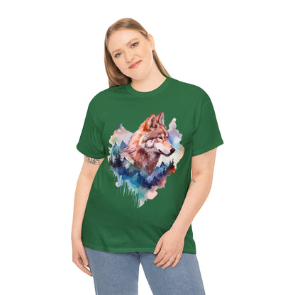 Wolf Double Exposure T-shirt