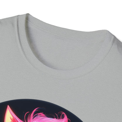 Neon Art Style Cat Girl TShirt,  Neon Art, For Her,  Cat Lover