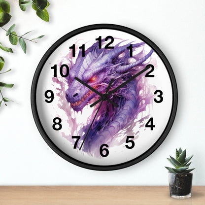 Purple Dragon Wall Clock - Unique Timepiece with Mystical Charm