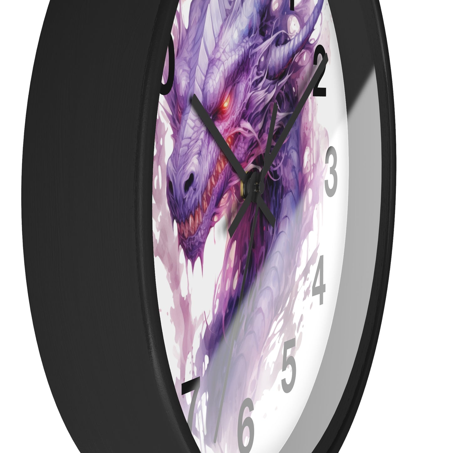 Purple Dragon Wall Clock - Unique Timepiece with Mystical Charm