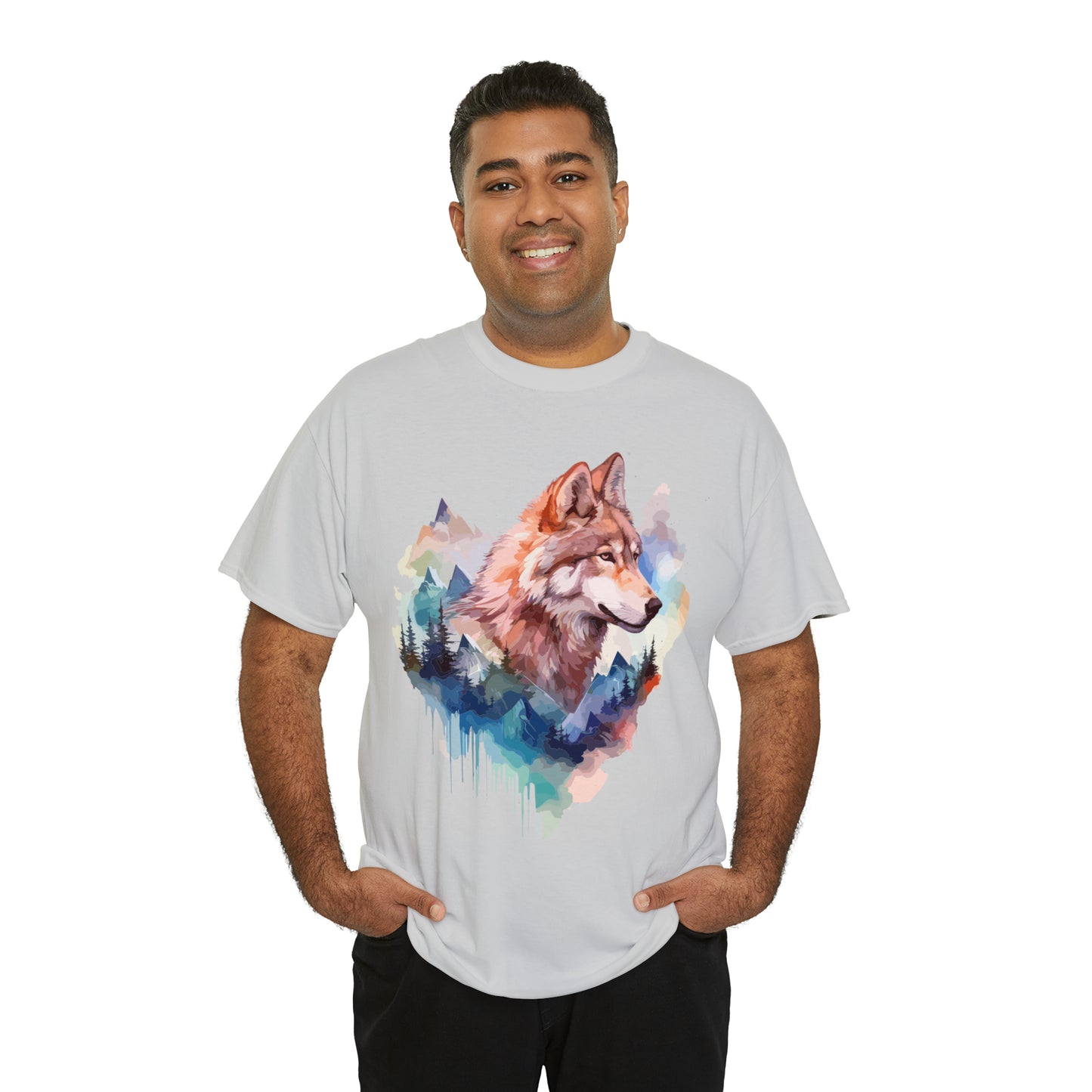 Wolf Double Exposure T-shirt