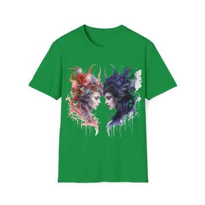 Cosmic Horror Dark Fairies Watercolor Art Tee Shirt