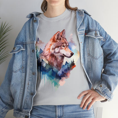 Wolf Double Exposure T-shirt