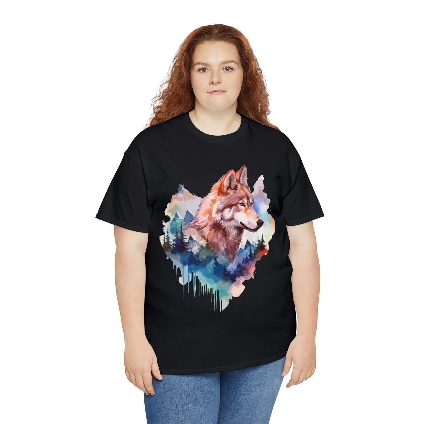 Wolf Double Exposure T-shirt