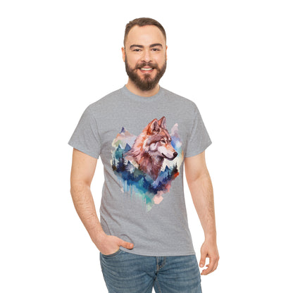 Wolf Double Exposure T-shirt