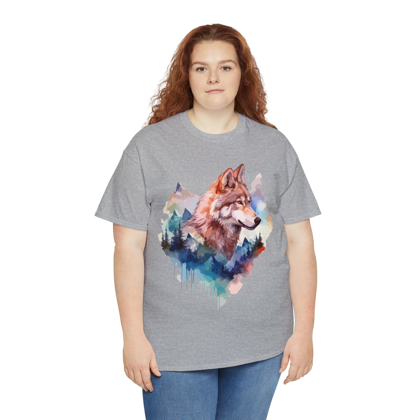 Wolf Double Exposure T-shirt