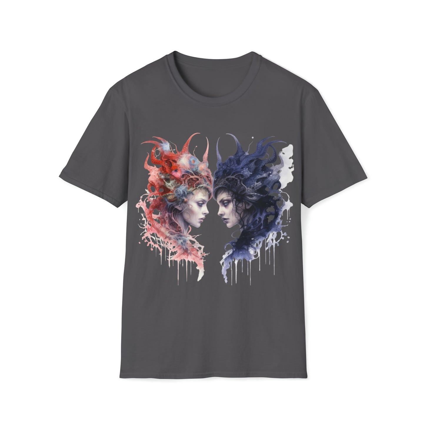 Cosmic Horror Dark Fairies Watercolor Art Tee Shirt