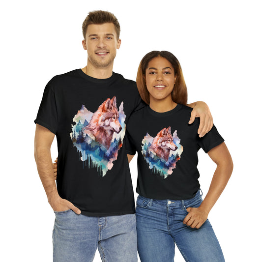 Wolf Double Exposure T-shirt