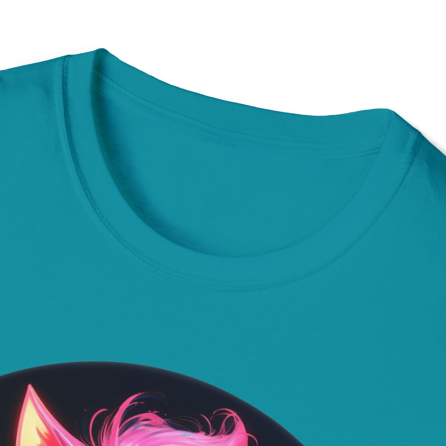 Neon Art Style Cat Girl TShirt,  Neon Art, For Her,  Cat Lover