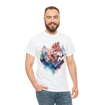 Wolf Double Exposure T-shirt