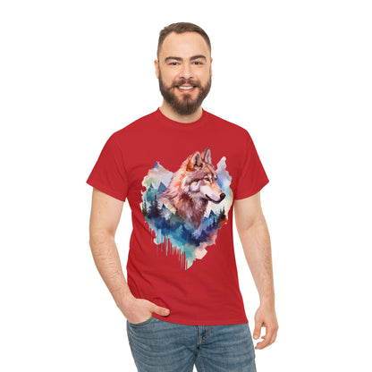 Wolf Double Exposure T-shirt