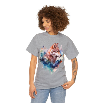 Wolf Double Exposure T-shirt