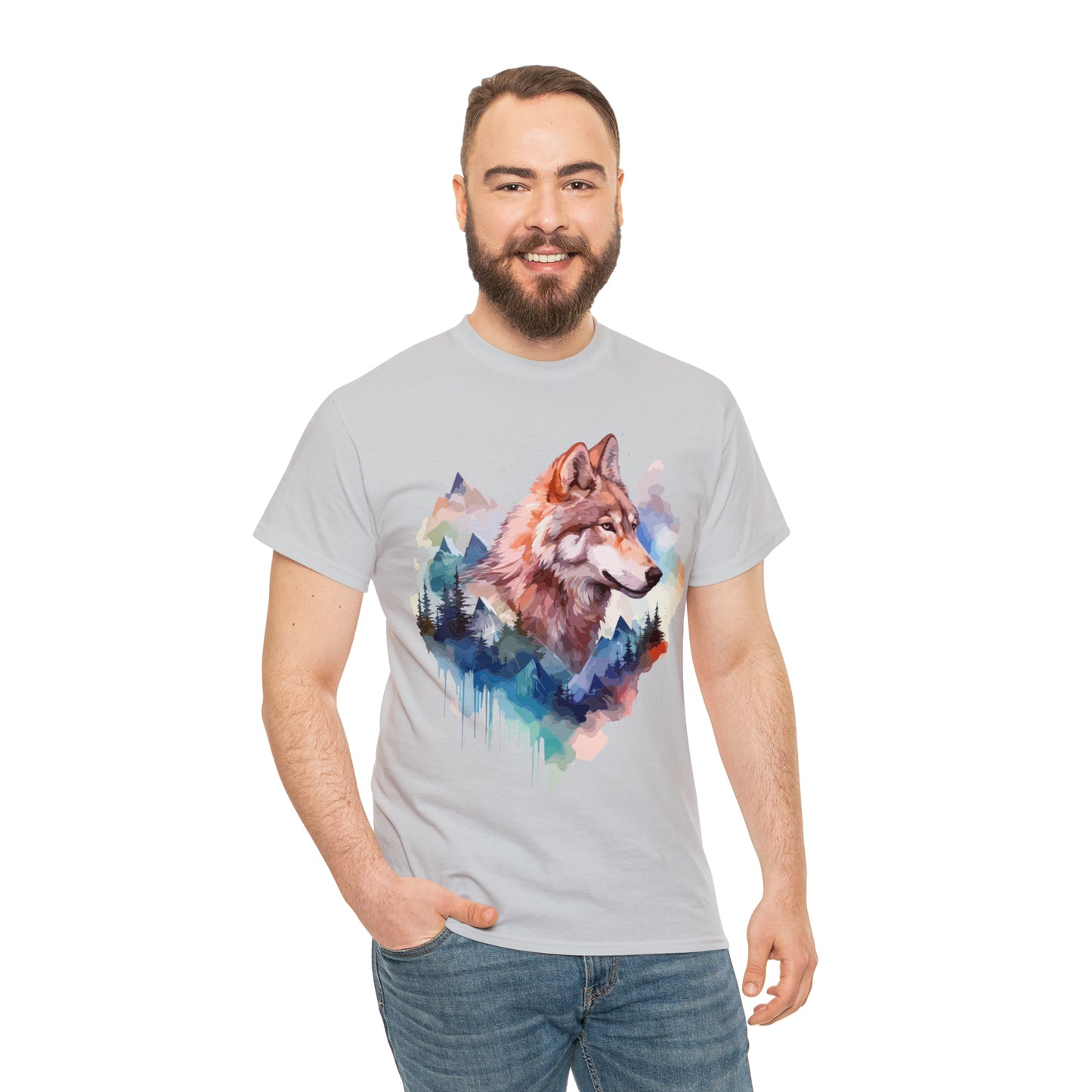 Wolf Double Exposure T-shirt