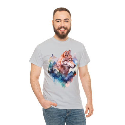 Wolf Double Exposure T-shirt