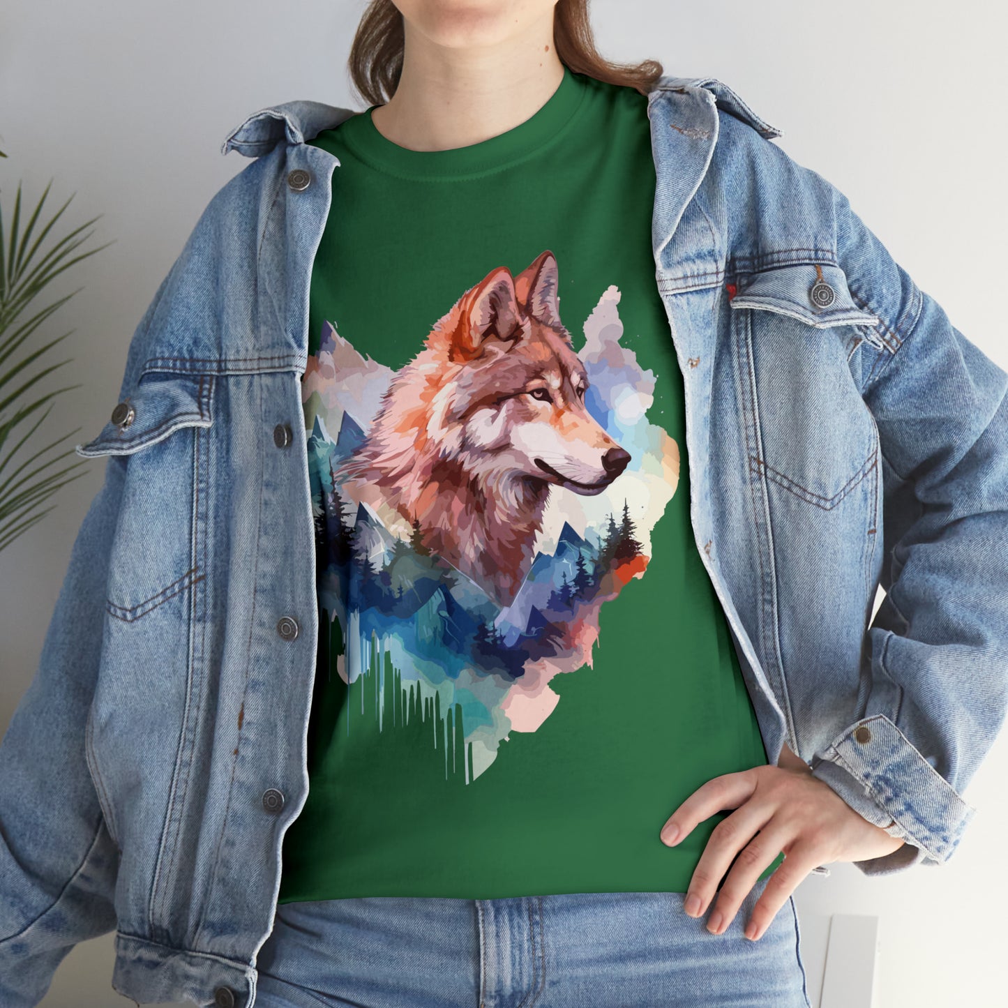 Wolf Double Exposure T-shirt