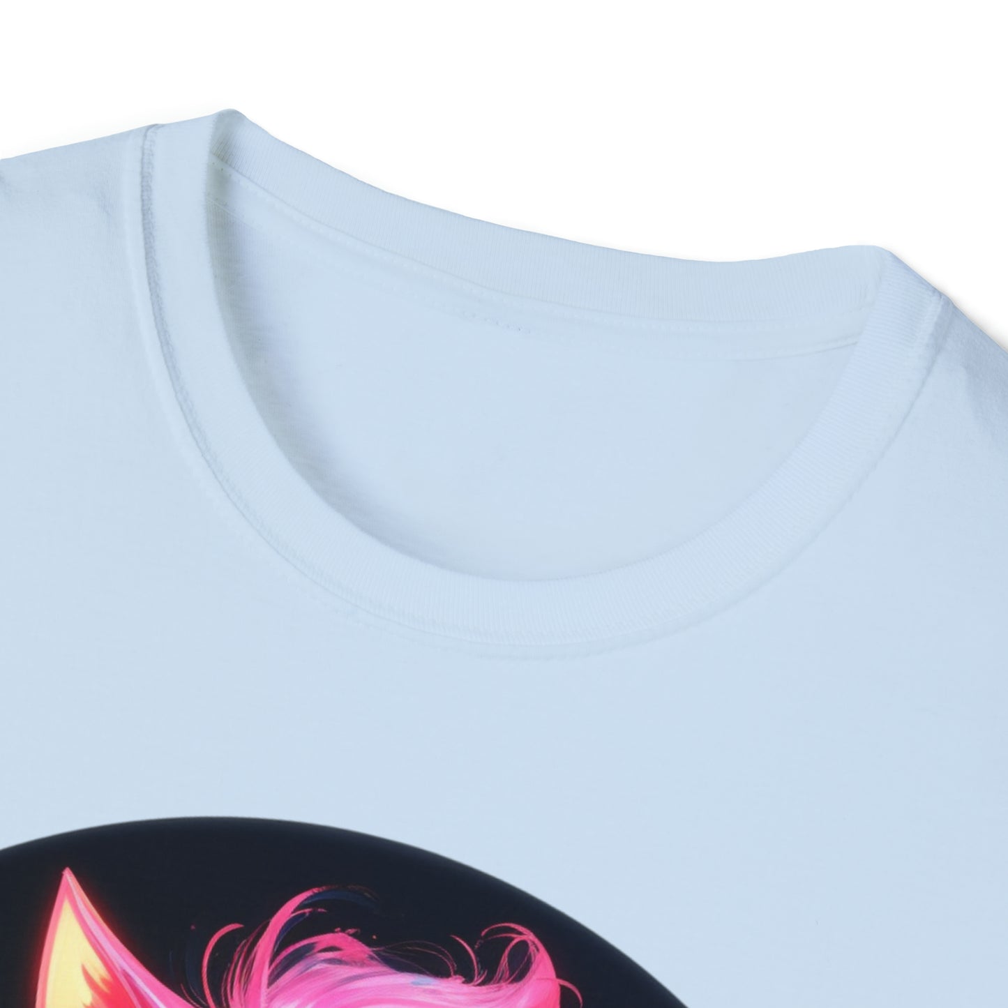 Neon Art Style Cat Girl TShirt,  Neon Art, For Her,  Cat Lover