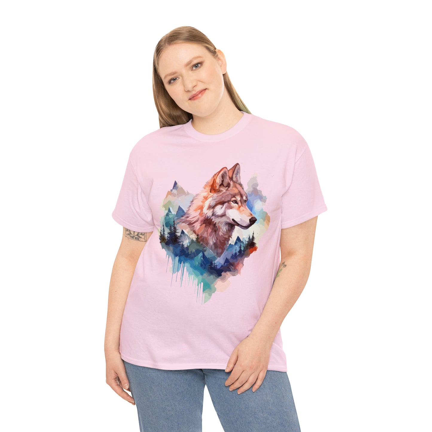 Wolf Double Exposure T-shirt