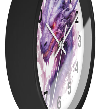 Purple Dragon Wall Clock - Unique Timepiece with Mystical Charm