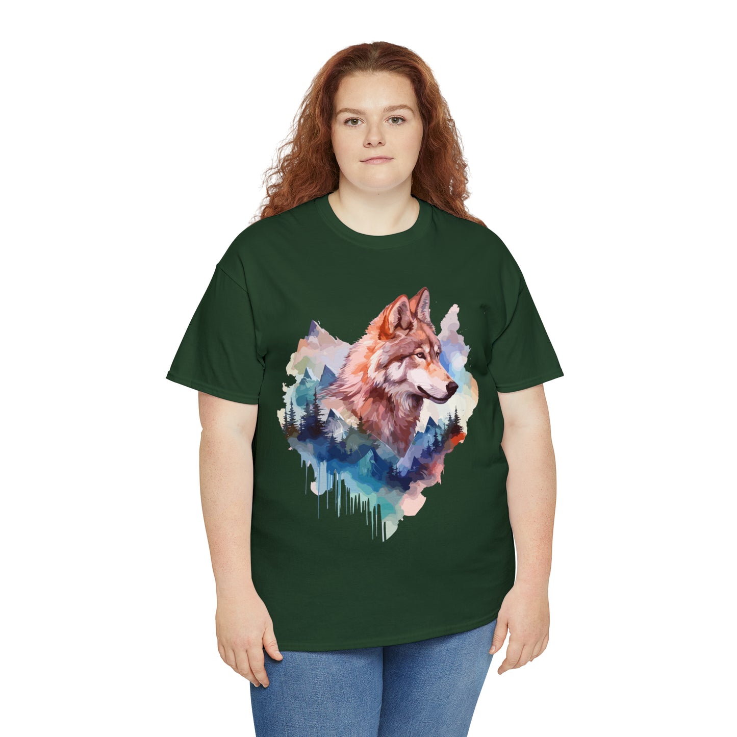 Wolf Double Exposure T-shirt