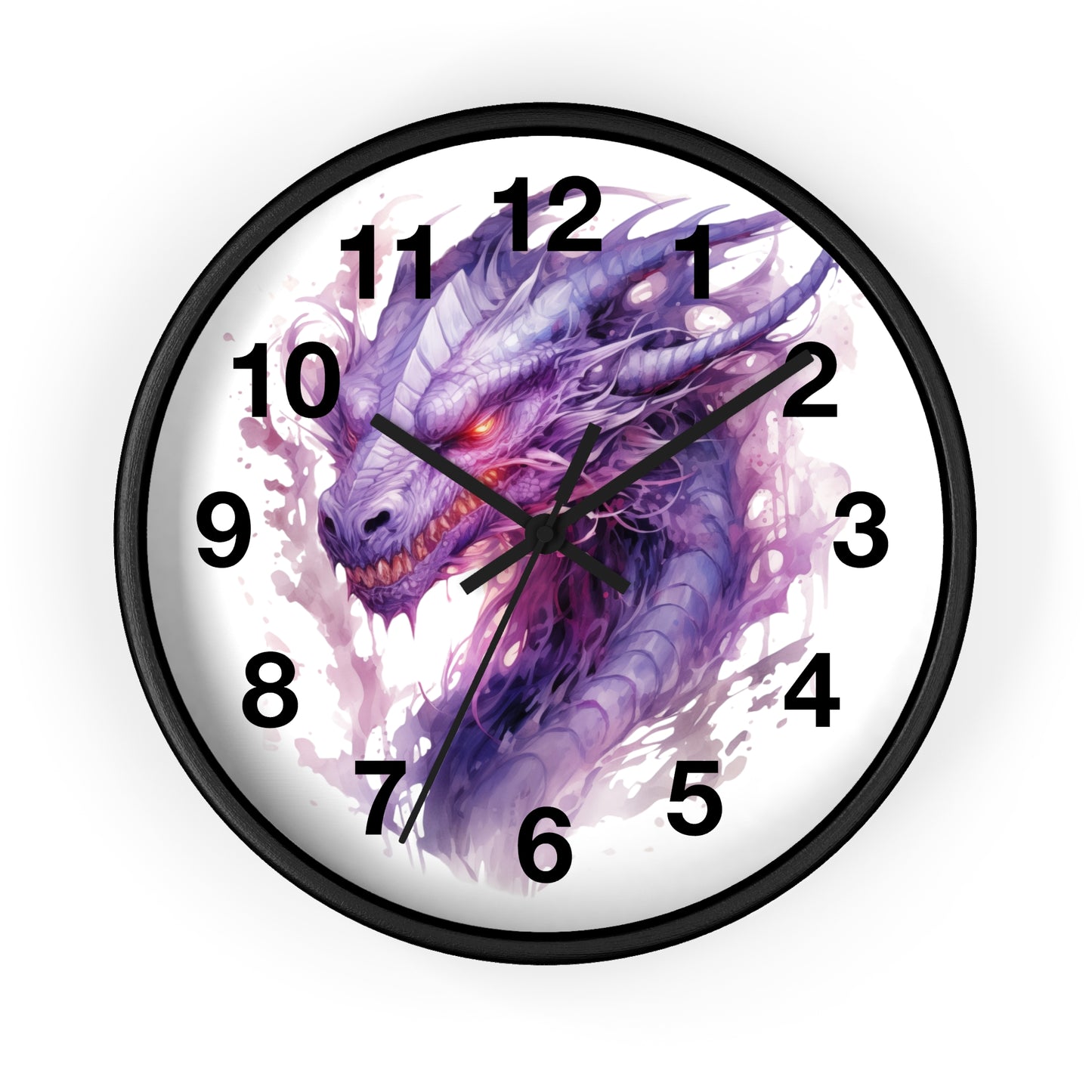 Purple Dragon Wall Clock - Unique Timepiece with Mystical Charm