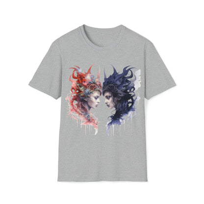 Cosmic Horror Dark Fairies Watercolor Art Tee Shirt