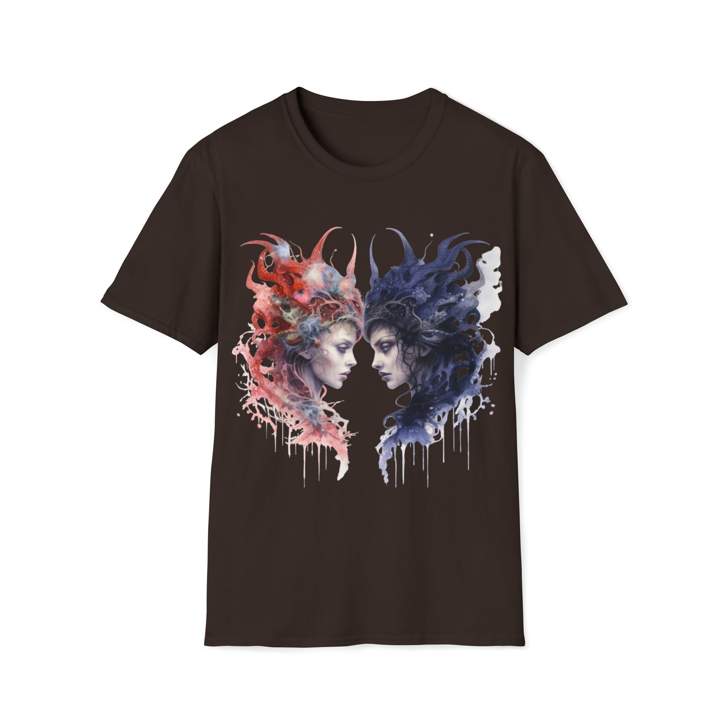 Cosmic Horror Dark Fairies Watercolor Art Tee Shirt