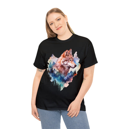 Wolf Double Exposure T-shirt