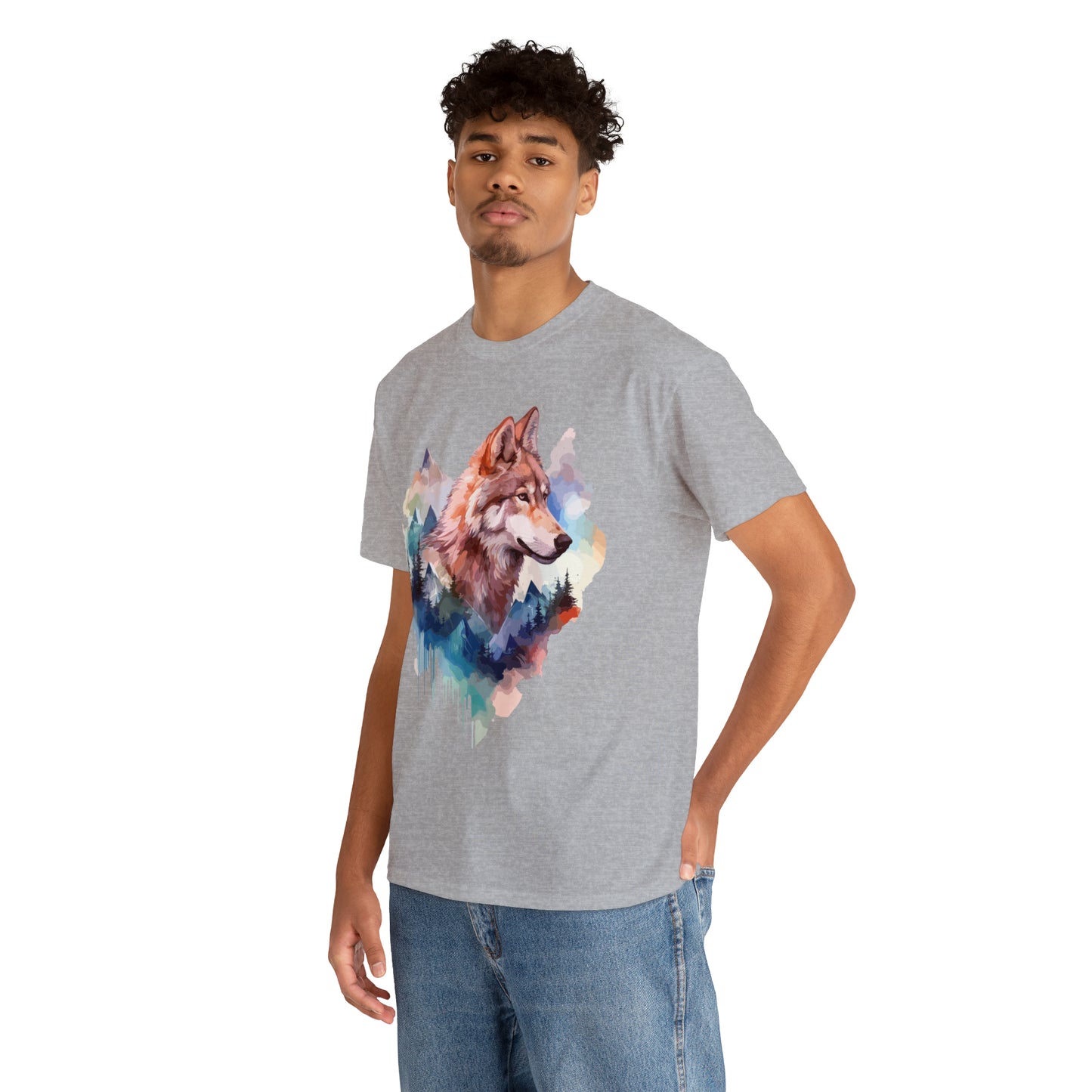 Wolf Double Exposure T-shirt