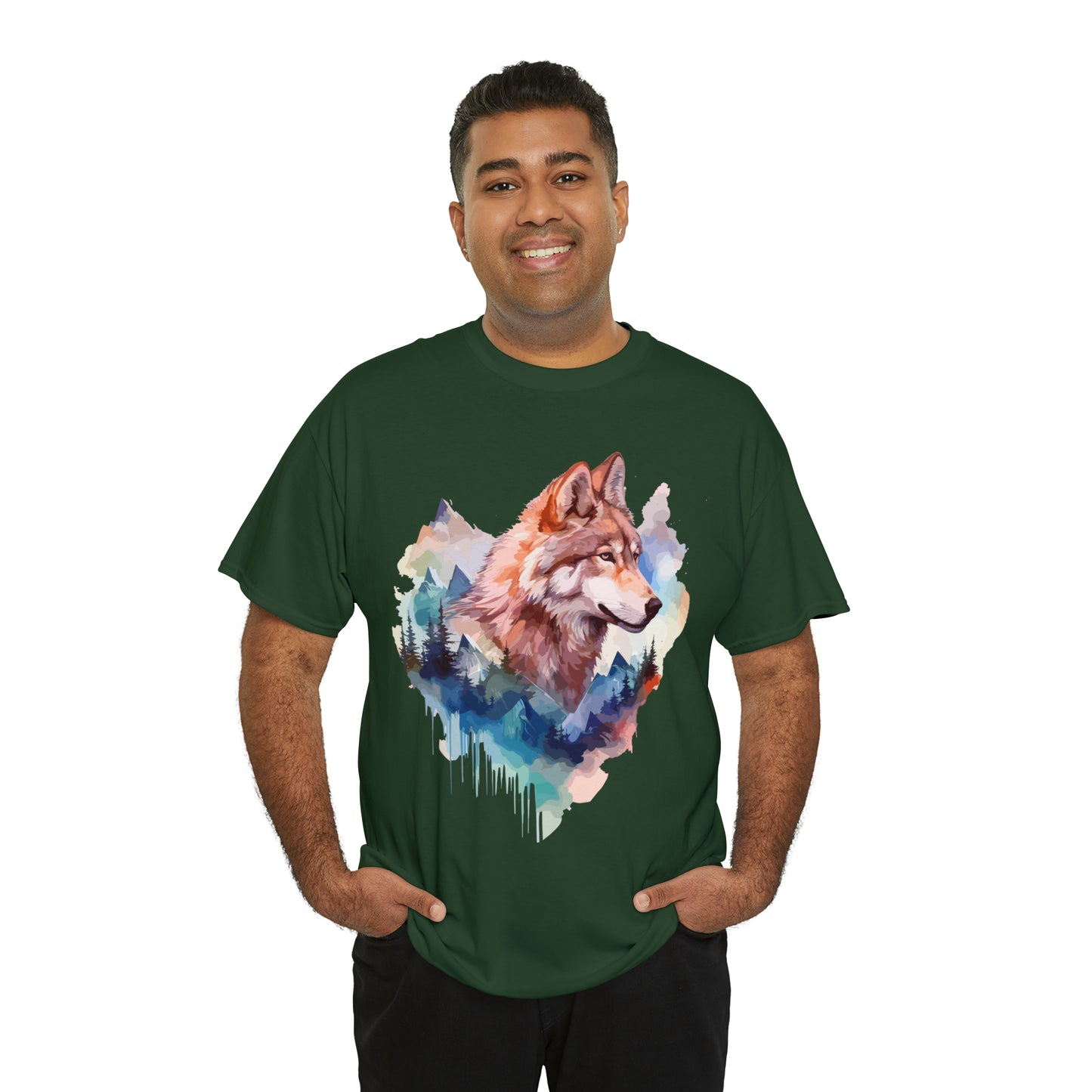 Wolf Double Exposure T-shirt