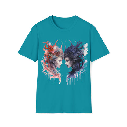 Cosmic Horror Dark Fairies Watercolor Art Tee Shirt