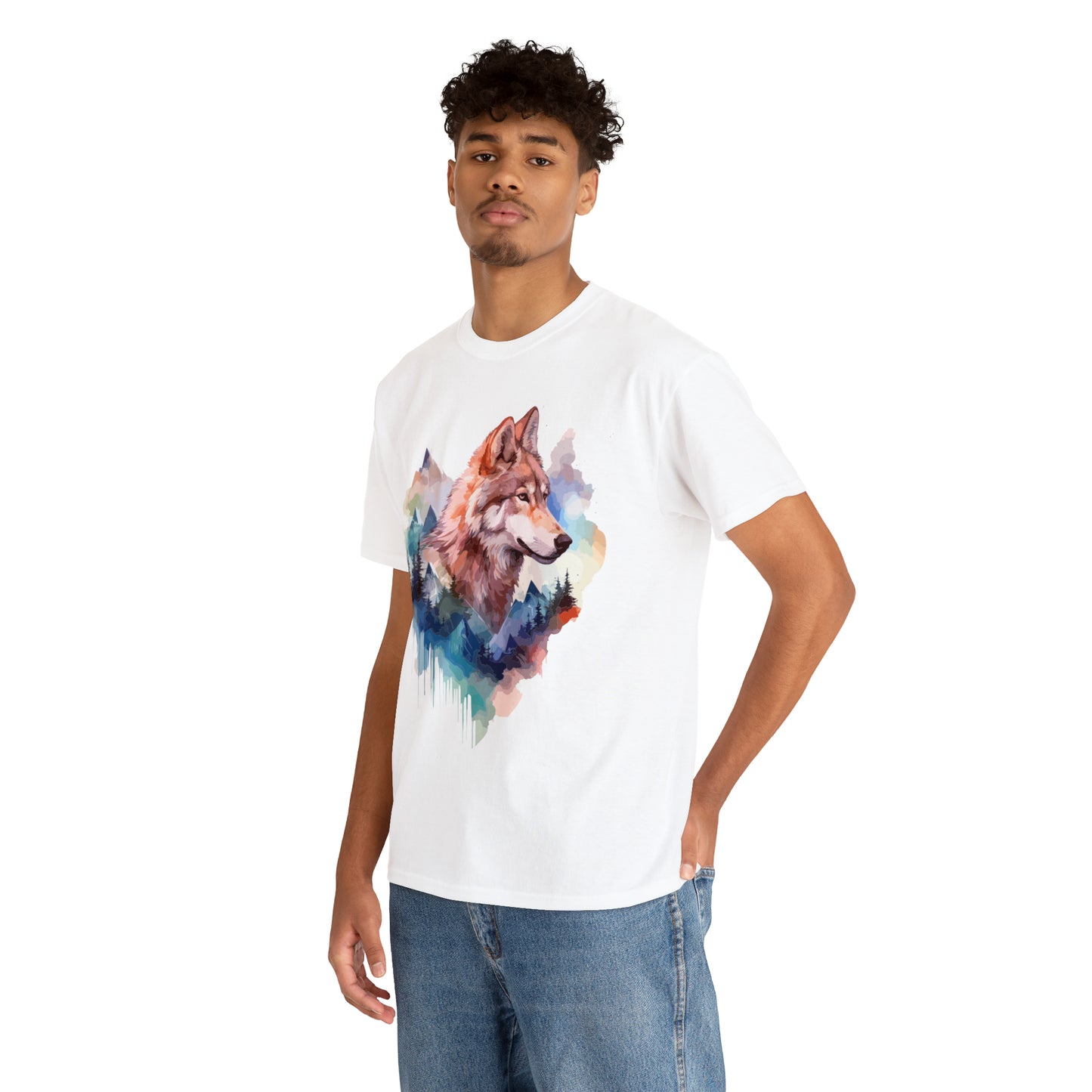 Wolf Double Exposure T-shirt