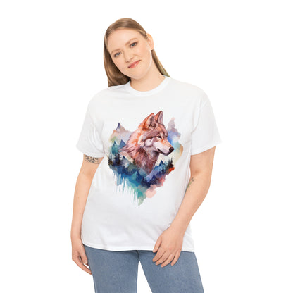 Wolf Double Exposure T-shirt