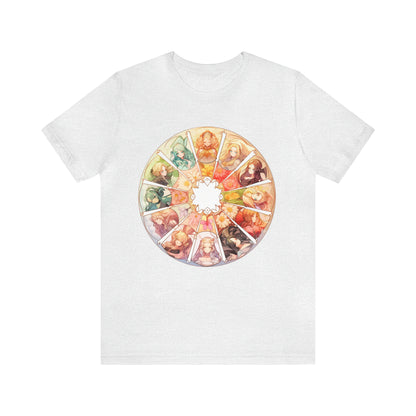 Anime Art Wheel of the Year Tee - Unique Pagan Gift for Her with a Stylish Twist